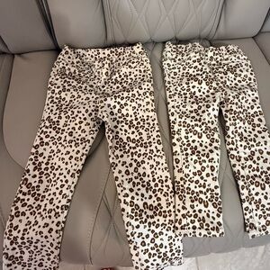 GAP Brown and White Leopard Print Jeggings